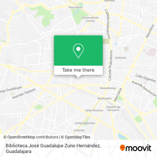 Biblioteca José Guadalupe Zuno Hernández map