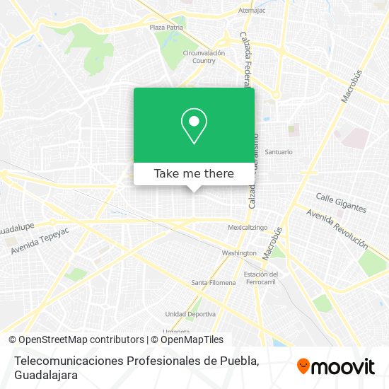 Mapa de Telecomunicaciones Profesionales de Puebla
