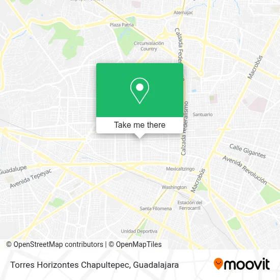 Torres Horizontes Chapultepec map