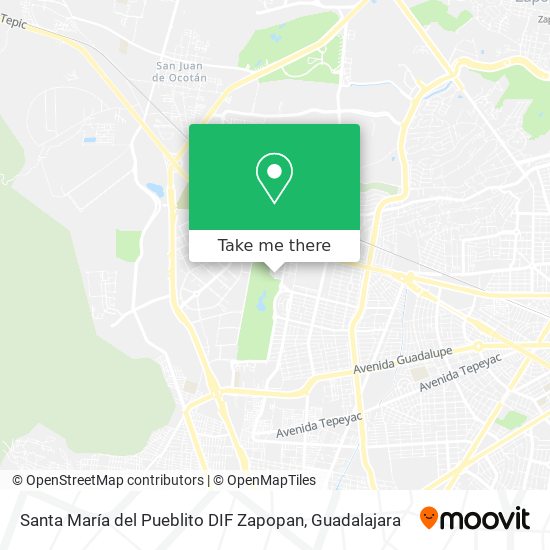 Santa María del Pueblito DIF Zapopan map