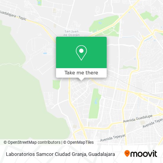 Mapa de Laboratorios Samcor Ciudad Granja