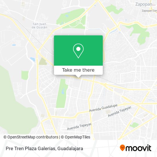 Pre Tren Plaza Galerías map