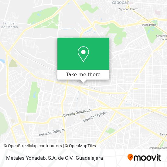 Mapa de Metales Yonadab, S.A. de C.V.