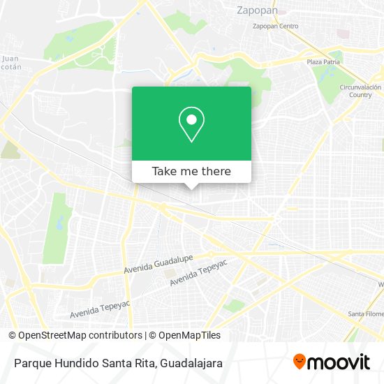 Parque Hundido Santa Rita map