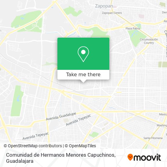 Mapa de Comunidad de Hermanos Menores Capuchinos