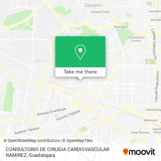 CONSULTORIO DE CIRUGIA CARDIOVASCULAR RAMIREZ map