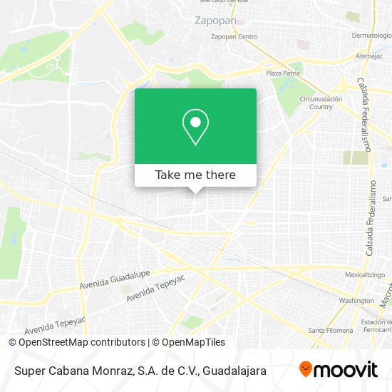 Mapa de Super Cabana Monraz, S.A. de C.V.