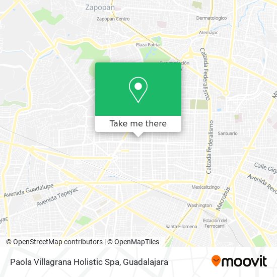 Paola Villagrana Holistic Spa map