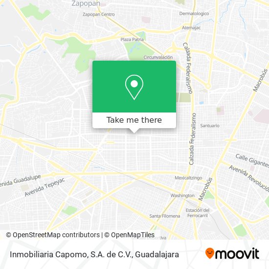 Mapa de Inmobiliaria Capomo, S.A. de C.V.