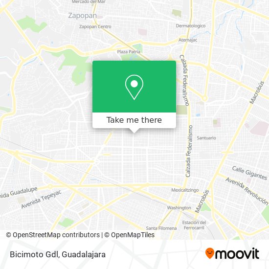 Bicimoto Gdl map