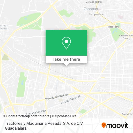 Tractores y Maquinaria Pesada, S.A. de C.V. map