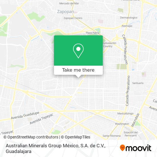Mapa de Australian Minerals Group México, S.A. de C.V.