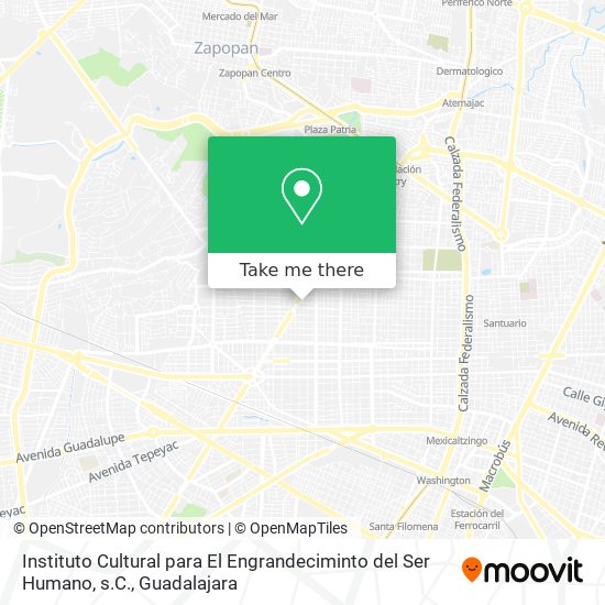 Instituto Cultural para El Engrandeciminto del Ser Humano, s.C. map