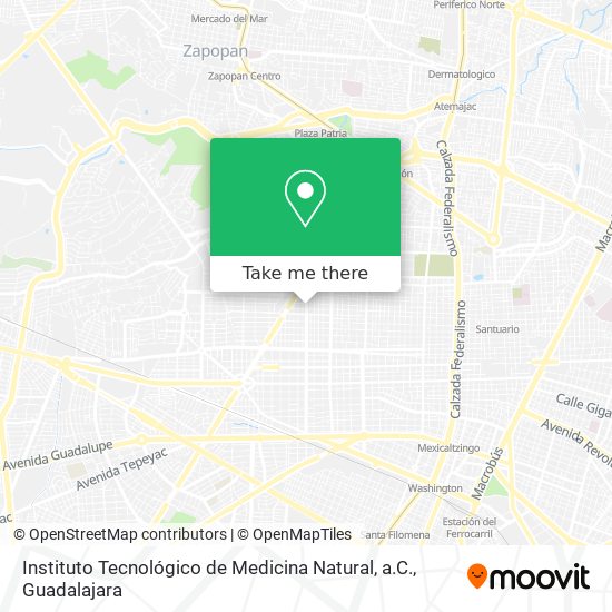 Instituto Tecnológico de Medicina Natural, a.C. map