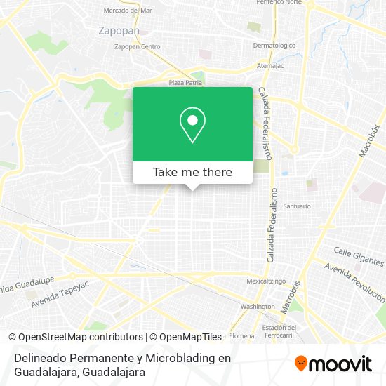 Mapa de Delineado Permanente y Microblading en Guadalajara
