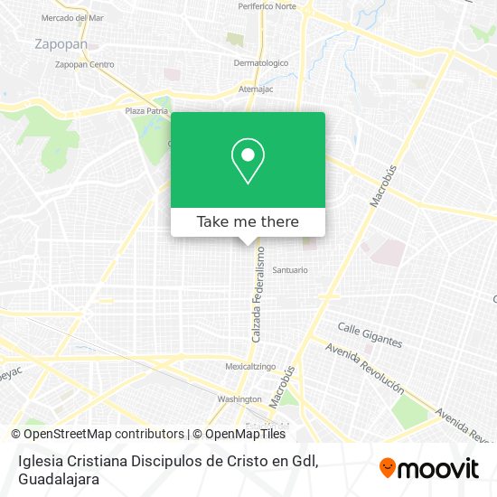 Iglesia Cristiana Discipulos de Cristo en Gdl map
