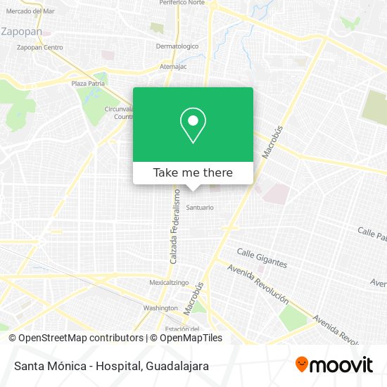 Santa Mónica - Hospital map