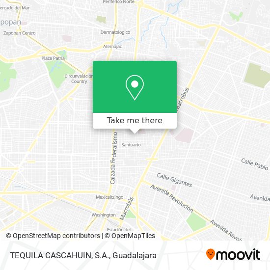 TEQUILA CASCAHUIN, S.A. map