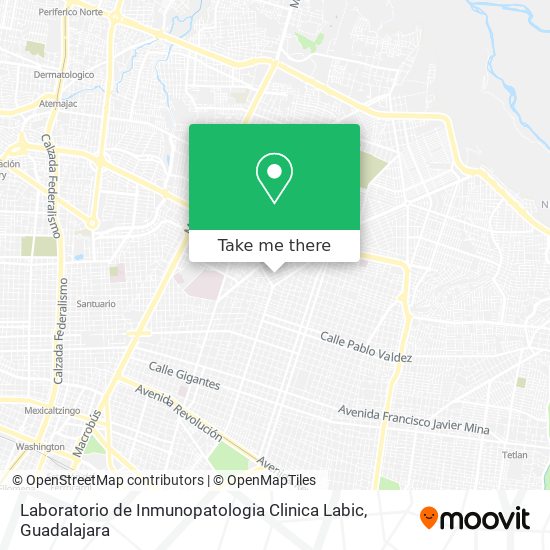 Mapa de Laboratorio de Inmunopatologia Clinica Labic