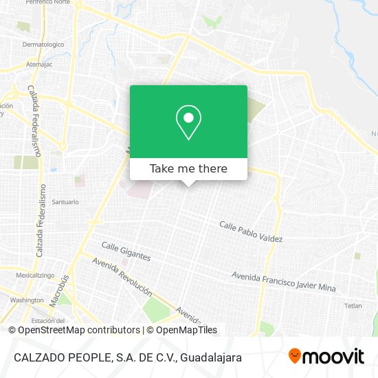 CALZADO PEOPLE, S.A. DE C.V. map