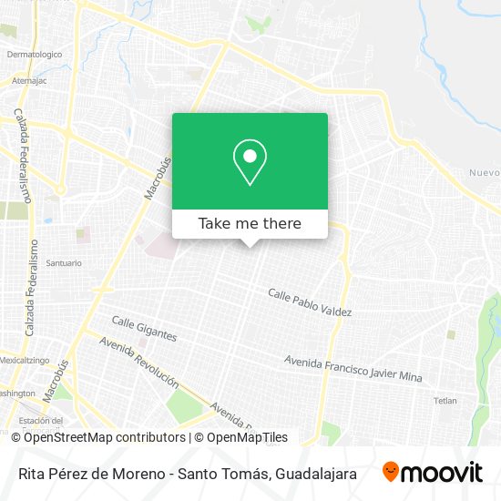 Mapa de Rita Pérez de Moreno - Santo Tomás
