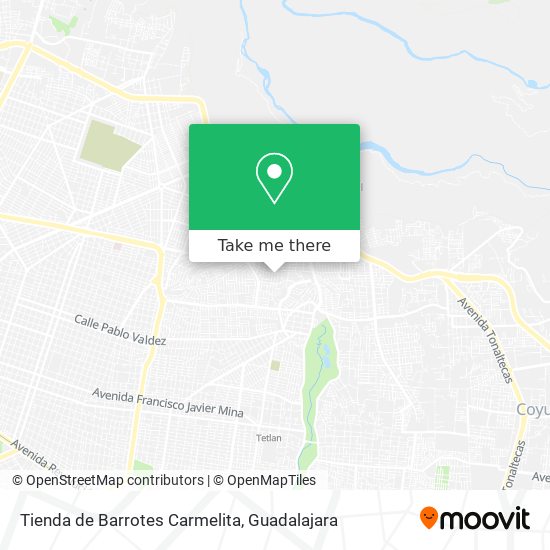 Mapa de Tienda de Barrotes Carmelita