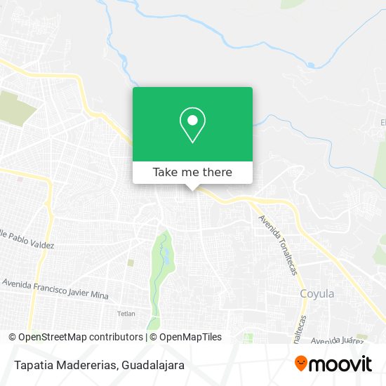 Tapatia Madererias map