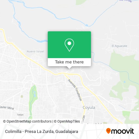 Colimilla - Presa La Zurda map