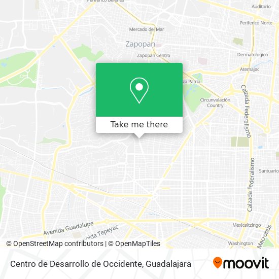 Centro de Desarrollo de Occidente map