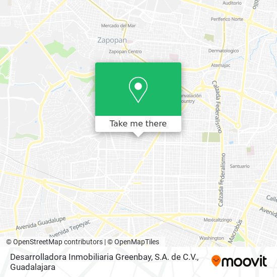 Mapa de Desarrolladora Inmobiliaria Greenbay, S.A. de C.V.