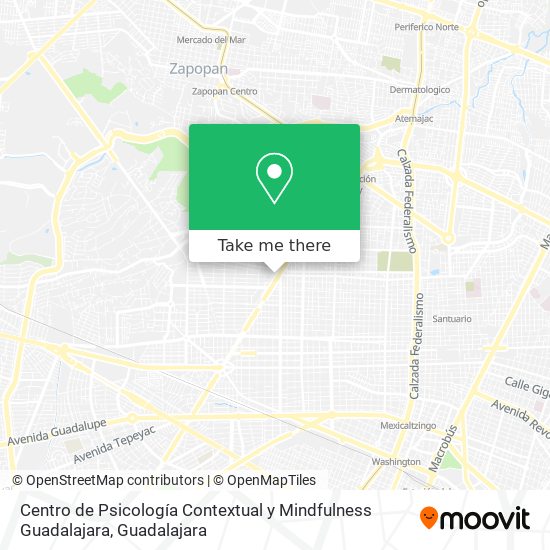 Mapa de Centro de Psicología Contextual y Mindfulness Guadalajara