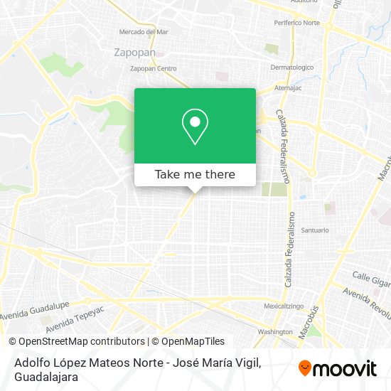 Adolfo López Mateos Norte - José María Vigil map