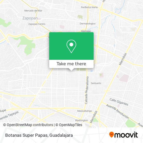 Botanas Super Papas map