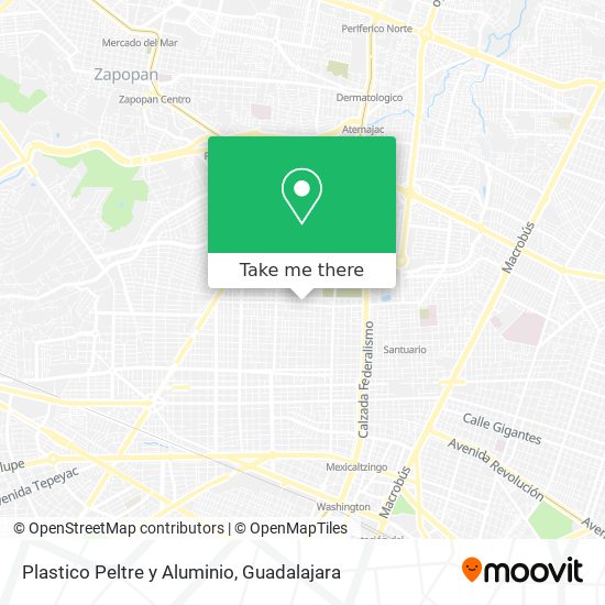 Plastico Peltre y Aluminio map
