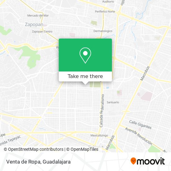 Venta de Ropa map