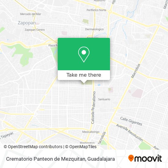 Mapa de Crematorio Panteon de Mezquitan