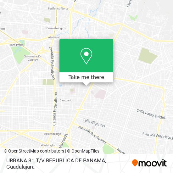 URBANA 81 T / V REPUBLICA DE PANAMA map