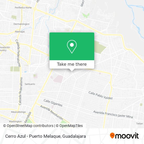 Cerro Azul - Puerto Melaque map