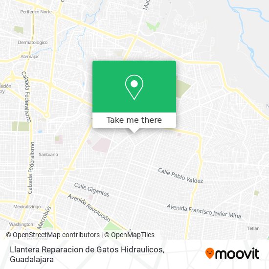 Mapa de Llantera Reparacion de Gatos Hidraulicos