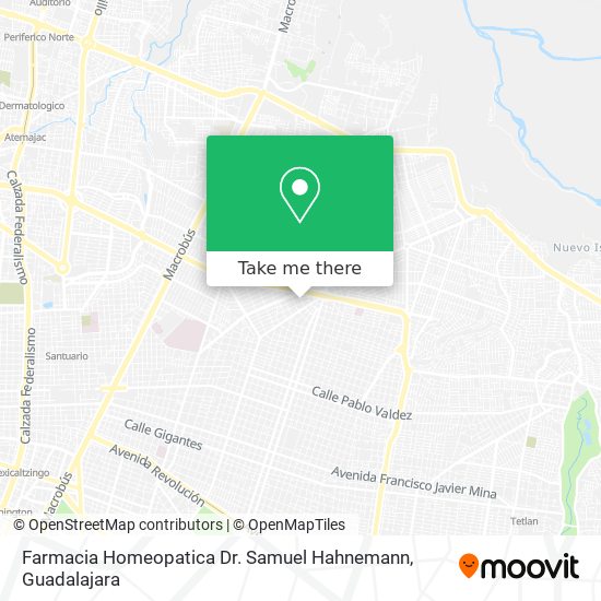 Mapa de Farmacia Homeopatica Dr. Samuel Hahnemann