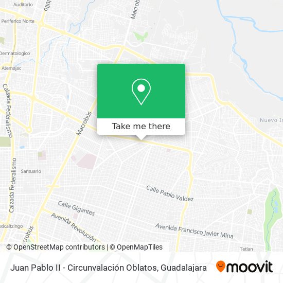 Juan Pablo II - Circunvalación Oblatos map