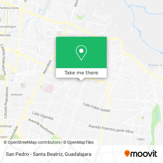 San Pedro - Santa Beatriz map