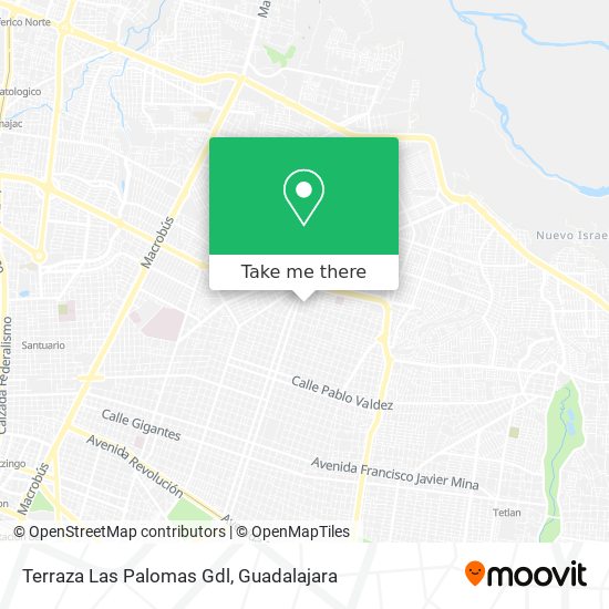 Terraza Las Palomas Gdl map