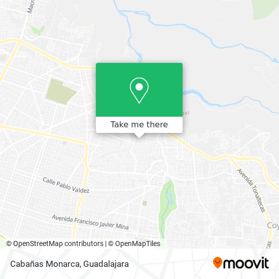 Cabañas Monarca map