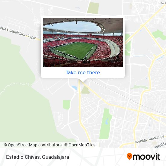 Estadio Chivas map