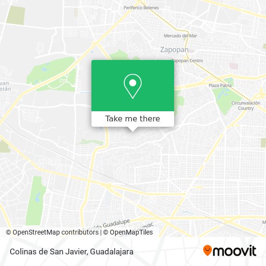 Colinas de San Javier map