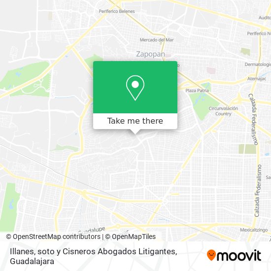 Illanes, soto y Cisneros Abogados Litigantes map