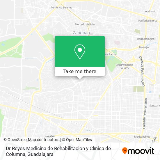 Dr Reyes Medicina de Rehabilitación y Clínica de Columna map