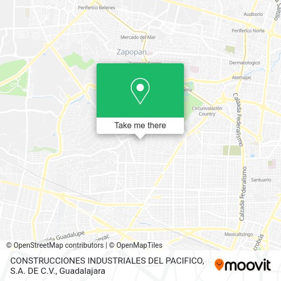 CONSTRUCCIONES INDUSTRIALES DEL PACIFICO, S.A. DE C.V. map