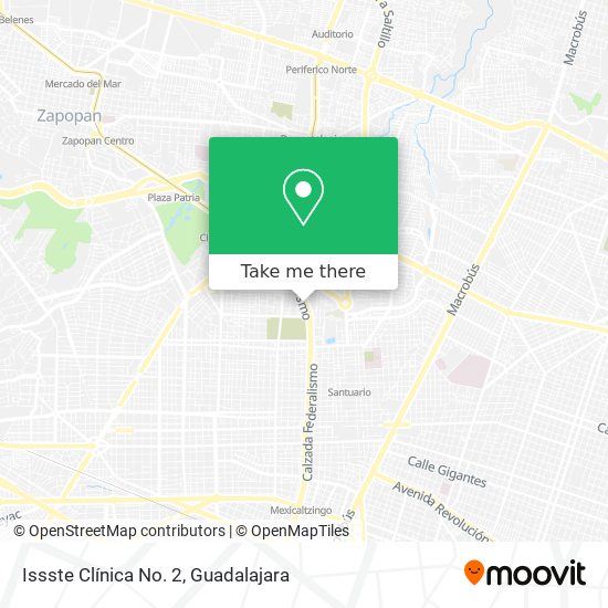 Issste Clínica No. 2 map
